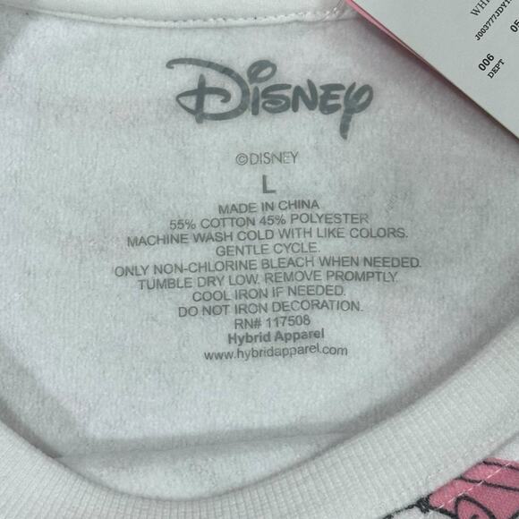 Disney Aristocats Marie Allover Print White Crewneck Sweatshirt - Women’s Size L - Picture 4 of 4